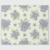 Elegante paarse bloemen bloemenbron cadeaupapier (Vlak)