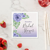 Elegante Paarse Bloemen | Bruidsuitnodiging Servet (Insitu)