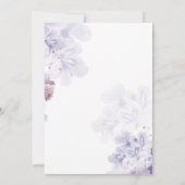 Elegante paarse bloemen bruiloft Save the Date Kaart (Achterkant)