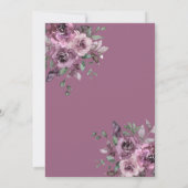 Elegante Paarse Bloemen elke leeftijd Verjaardag Kaart (Achterkant)