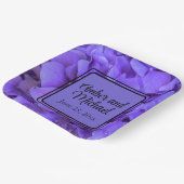 Elegante paarse bloemen Hydrangeas Lavendel lila Papieren Bordje (Gebogen)