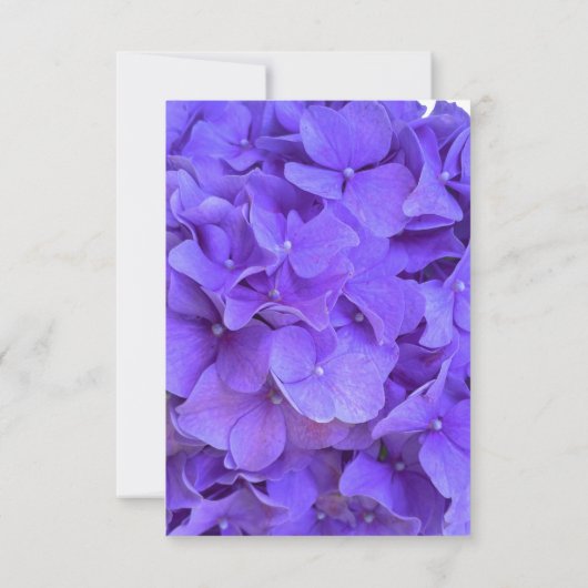 Elegante paarse bloemen Hydrangeas Lavendel RSVP (Achterkant)