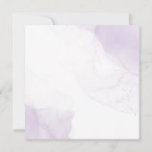 Elegante paarse bloemen in Mason Jar Bloemen bruil Aankondiging (Achterkant)