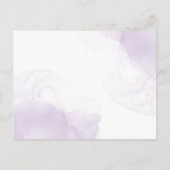 Elegante paarse bloemen in Mason Jar Bloemen bruil Aankondigingskaart (Achterkant)