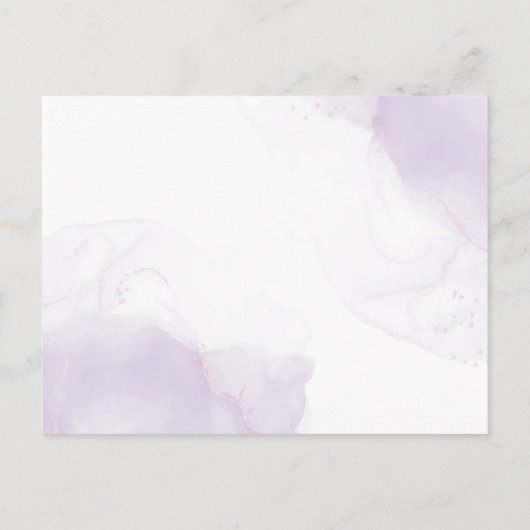 Elegante paarse bloemen in Mason Jar Bloemen bruil Aankondigingskaart (Achterkant)