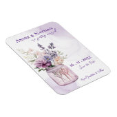 Elegante paarse bloemen in Mason Jar Bloemen bruil Magneet (Rechterzijde)