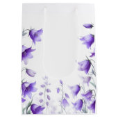 Elegante Paarse Bloemen Medium Cadeauzakje (Achterkant)