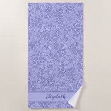 Elegante paarse bloemen met monogram