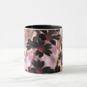 Elegante paarse bloemen mok (Midden)