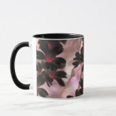 Elegante paarse bloemen mok (Links)