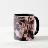 Elegante paarse bloemen mok (Voorkant rechts)
