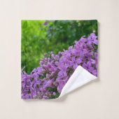 Elegante paarse bloemen paarse lila's bad handdoek (Wasdoekje)