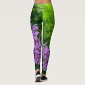 Elegante paarse bloemen paarse lila's leggings (Achterkant)