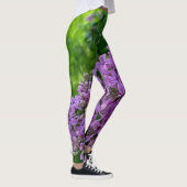 Elegante paarse bloemen paarse lila's leggings (Rechts)