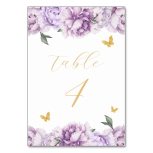 Elegante Paarse bloemen Quinceañera Kaart
