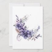 Elegante Paarse Bloemen Sweet 16 Verjaardag  Kaart (Achterkant)