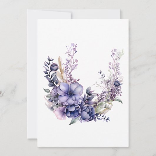 Elegante Paarse Bloemen Sweet Sixteen Birthday Kaart (Achterkant)