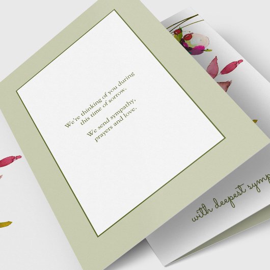 Elegante Paarse Bloemen Sympathie Kaart