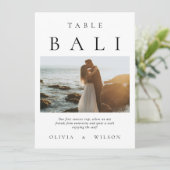 Elegante Paarse Bloemen Trouwfoto Tafelnummer (Staand voorkant)