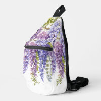 Elegante paarse bloemen waterverf blauweregen bloe