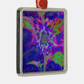 Elegante paarse bloemen zonnebloem metalen ornament (Rechts)