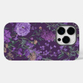 Elegante Paarse bloemenachtergrond Case-Mate iPhone Case (Achterkant (horizontaal))