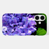 Elegante paarse bloemenblauwe paarse hortensia's Case-Mate iPhone case (Achterkant (horizontaal))