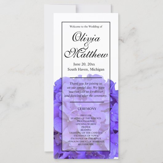 Elegante paarse bloemenhortensia’s (Voorkant)