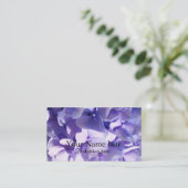 Elegante Paarse bloemenhortensia Visitekaartje (Staand voorkant)