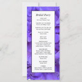 Elegante paarse bloemenhortensia's Trouwprogramma (Achterkant)