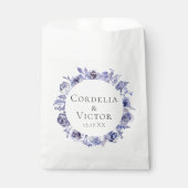 Elegante Paarse Bloemenkrans bruiloft Custom Bedankzakje (Voorkant)
