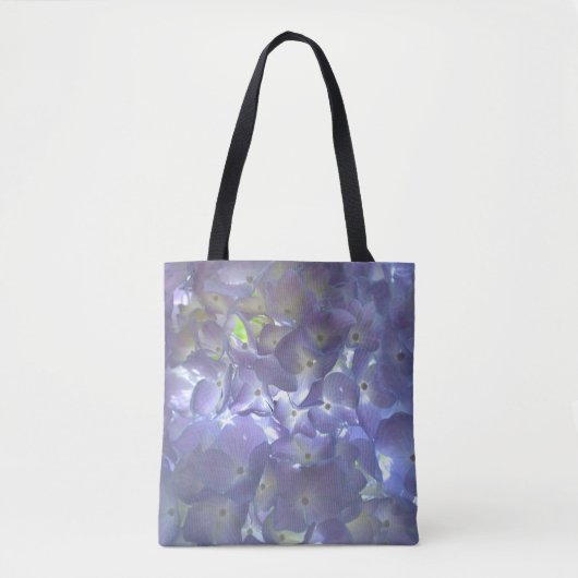 Elegante paarse bloemenlavendelhortensia's tote bag (Voorkant)