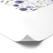 Elegante Paarse bloemenmotief art print (Hoek)