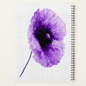 Elegante Paarse Bloemenspiraal Planner Aanpasbaar (Achterkant)
