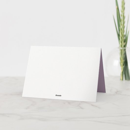 Elegante Paarse Bloemige Bruids Shower Bedankje Bedankkaart (Achterkant)