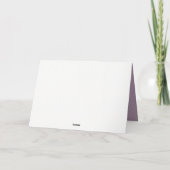 Elegante paarse bloemige bruidsmeisjesborrel bedan bedankkaart (Achterkant)