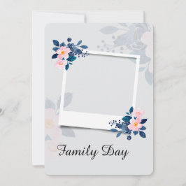 Elegante Paarse Bloemige Familie Dag Groenskaart Kaart