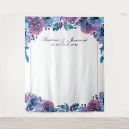 Elegante paarse bloemige fotohoud-backdrop voor br wandkleed