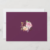 Elegante Paarse Bloemige Herfst Save The Date (Achterkant)