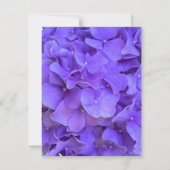 Elegante paarse bloemige lavendel lila hortensia's save the date (Achterkant)