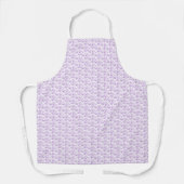 Elegante paarse bloemprint apron schort (Voorkant)
