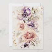 Elegante Paarse Blush Roze Script 70ste Verjaardag Kaart (Achterkant)