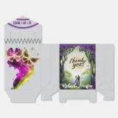 Elegante Paarse Bos Custom Wedding Custom Floral Bedankdoosjes (Ongevouwen)