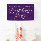 Elegante Paarse Bruidsfeest Verpersoonlijking Spandoek (Insitu)