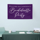 Elegante Paarse Bruidsfeest Verpersoonlijking Spandoek (Beurs)