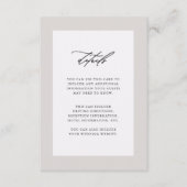 Elegante Paarse bruiloft gastendetails Informatiekaartje (Voorkant)