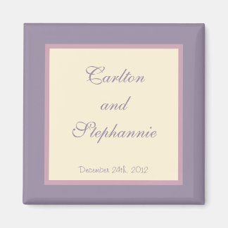 Elegante Paarse bruiloft magneet gunst