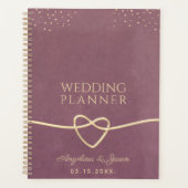 Elegante Paarse Bruiloft Planner (Voorkant)