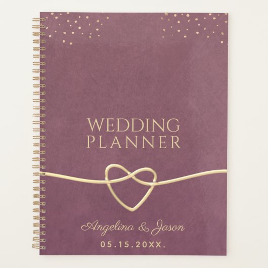 Elegante Paarse Bruiloft Planner (Voorkant)