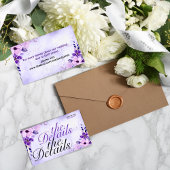 Elegante Paarse Bruiloft Website Behuizing Kaart